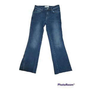 FREE PEOPLE Jeans Flare Size 27 Raw Edge Boho Hippie